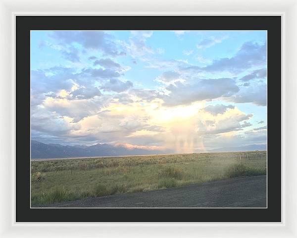 Far Away Rain - Framed Print