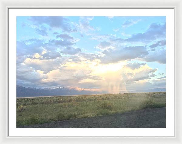 Far Away Rain - Framed Print