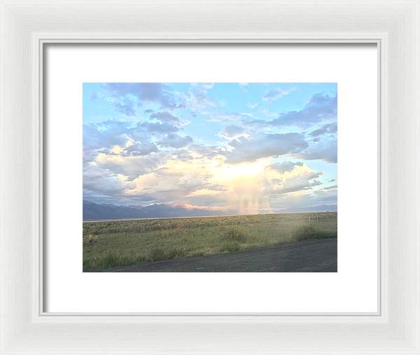 Far Away Rain - Framed Print