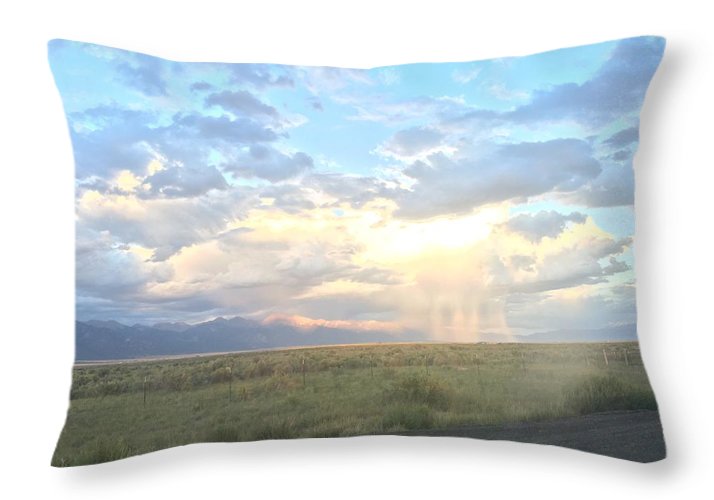 Far Away Rain - Throw Pillow