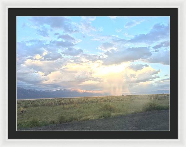 Far Away Rain - Framed Print