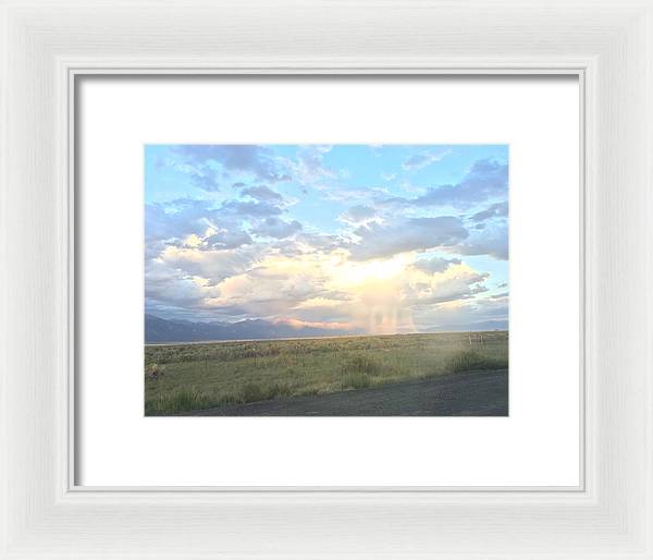 Far Away Rain - Framed Print