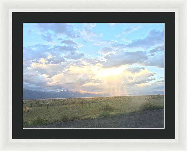 Far Away Rain - Framed Print