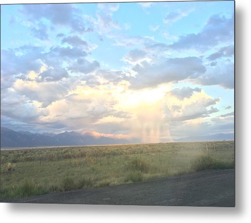 Far Away Rain - Metal Print