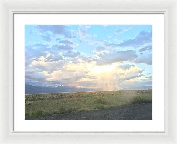 Far Away Rain - Framed Print