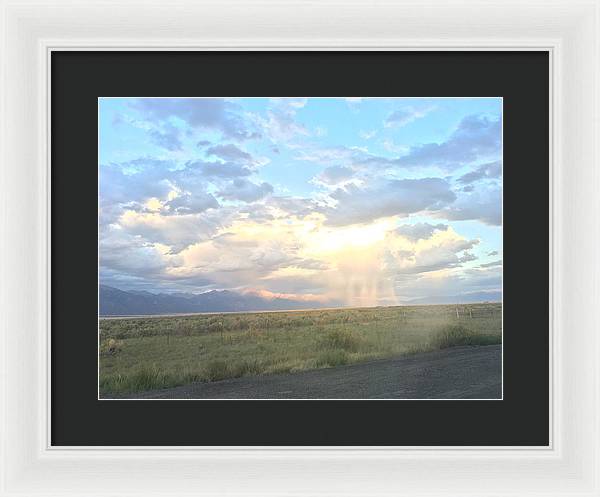 Far Away Rain - Framed Print