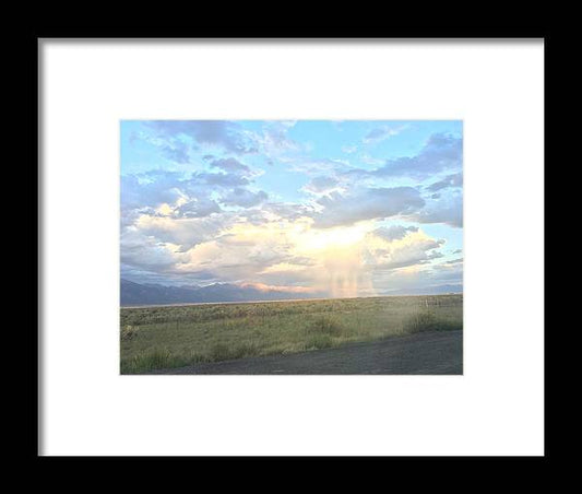 Far Away Rain - Framed Print