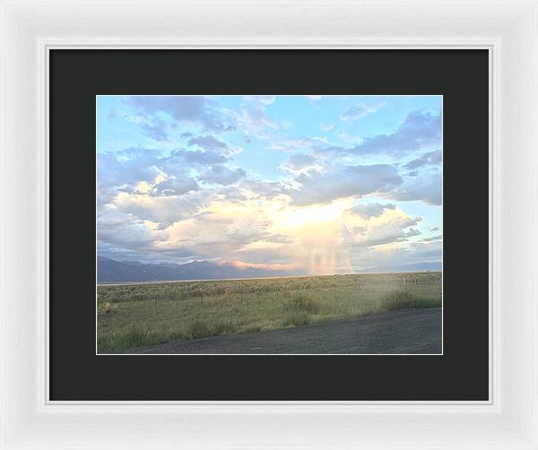 Far Away Rain - Framed Print