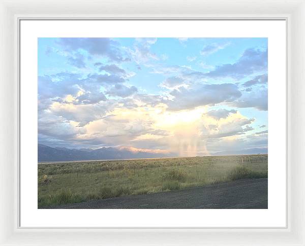 Far Away Rain - Framed Print