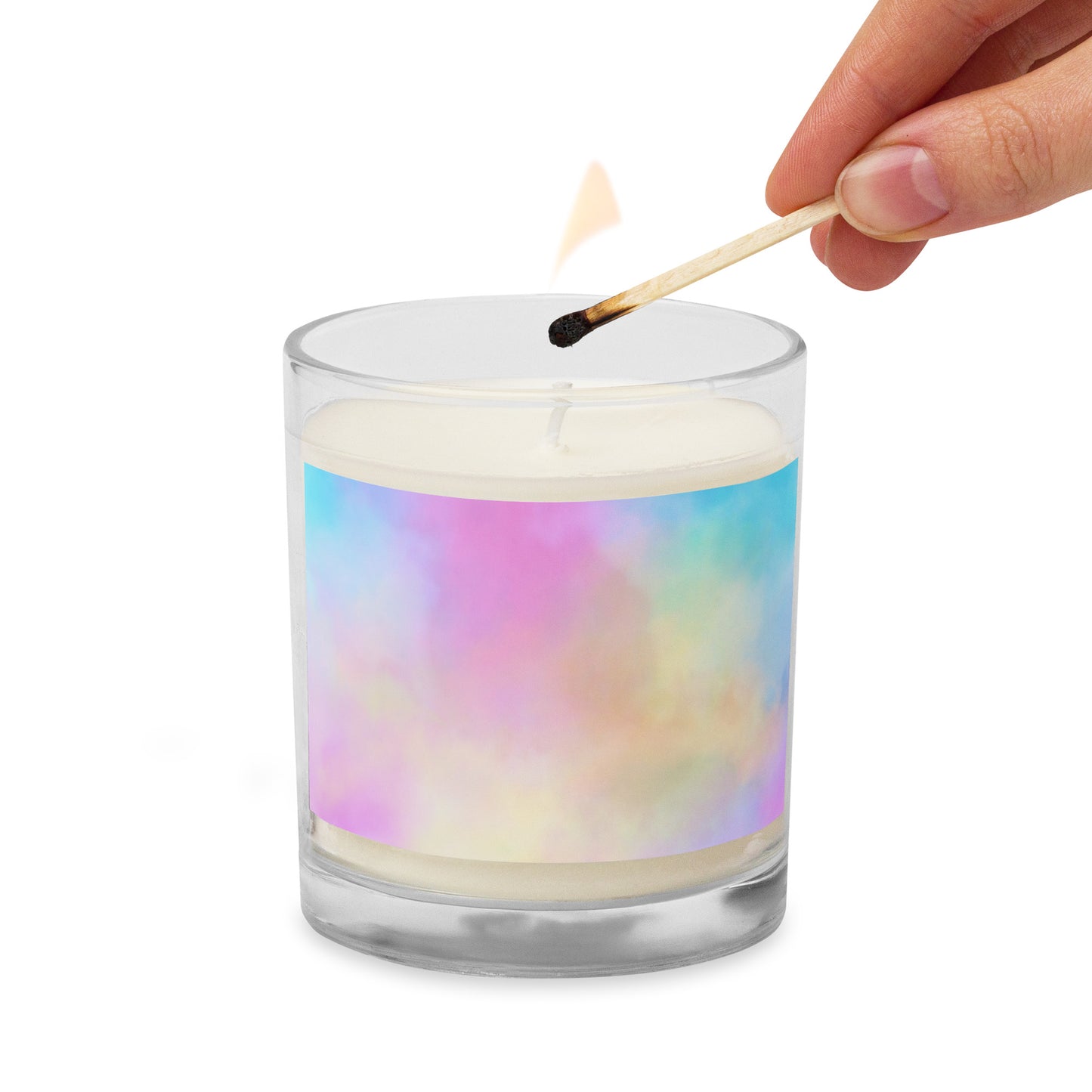 SOY WAX CANDLE IN CLASS JAR PASTEL BLUSH