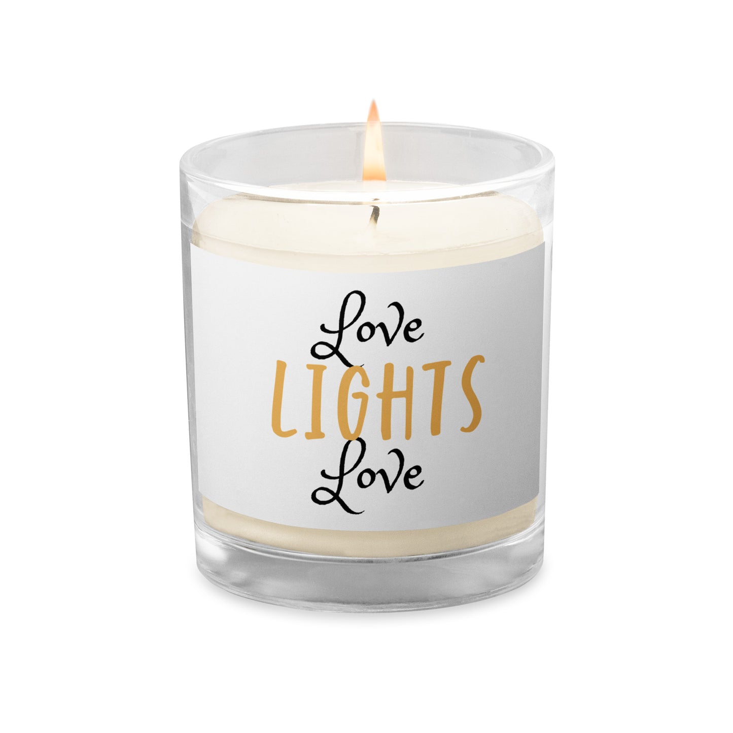 SOY WAX CANDLE GLASS JAR LOVE LIGHTS LOVE