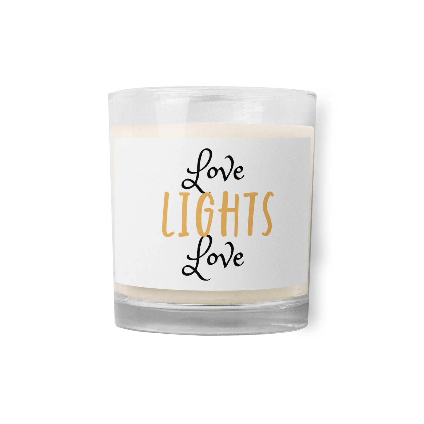 SOY WAX CANDLE GLASS JAR LOVE LIGHTS LOVE