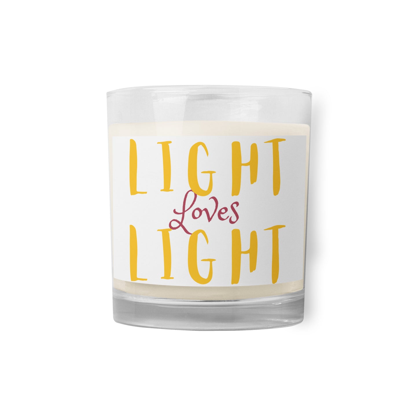 SOY WAX CANDLE GLASS JAR LIGHT LOVES LIGHT