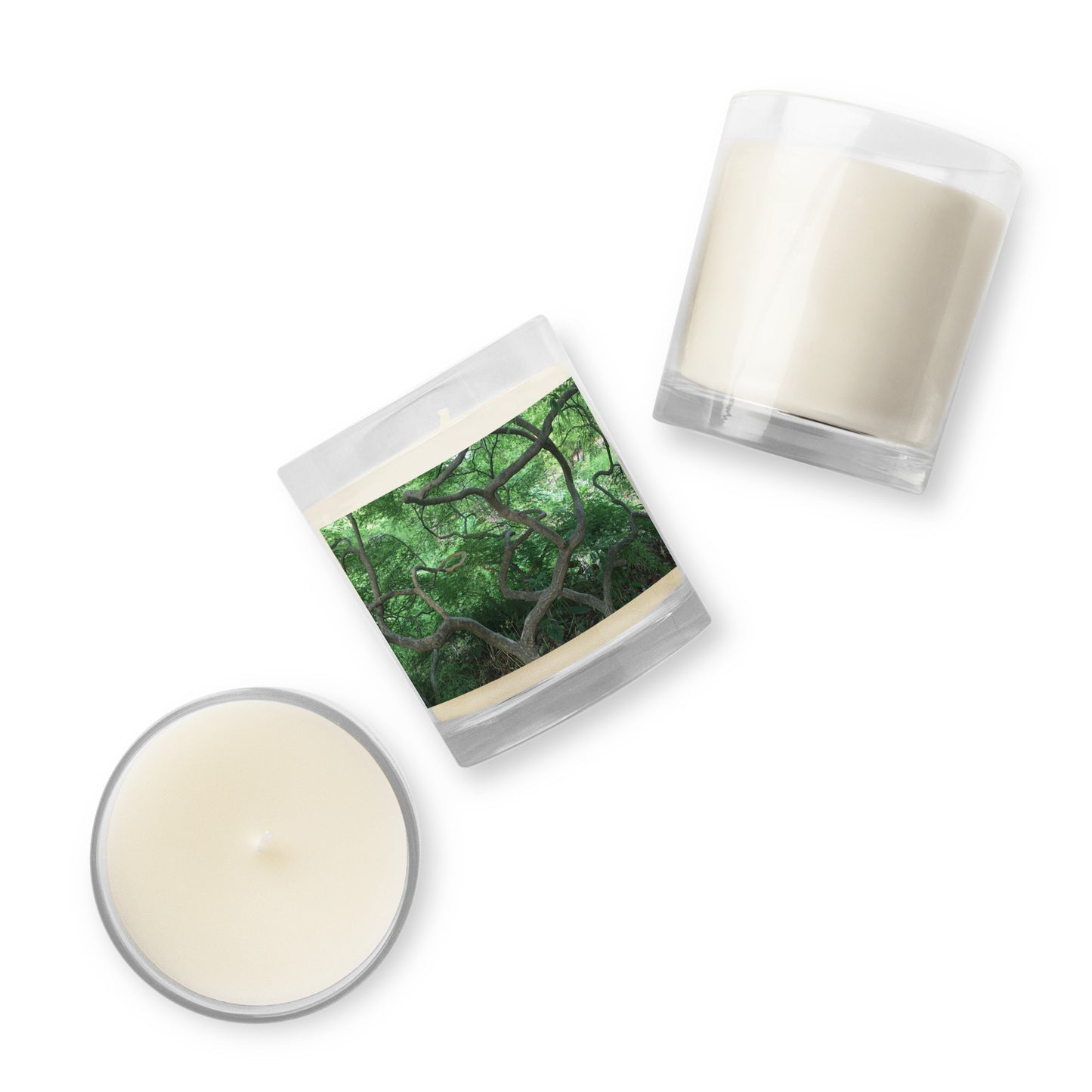 SOY WAX CANDLE WITH GLASS JAR