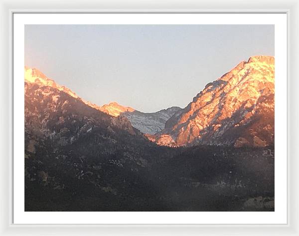 Winter Magic Hour Crestone - Framed Print