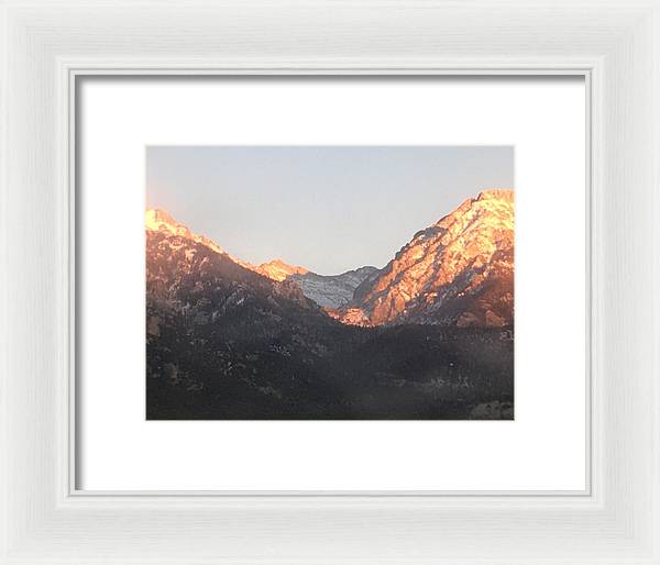 Winter Magic Hour Crestone - Framed Print