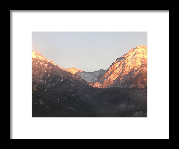 Winter Magic Hour Crestone - Framed Print