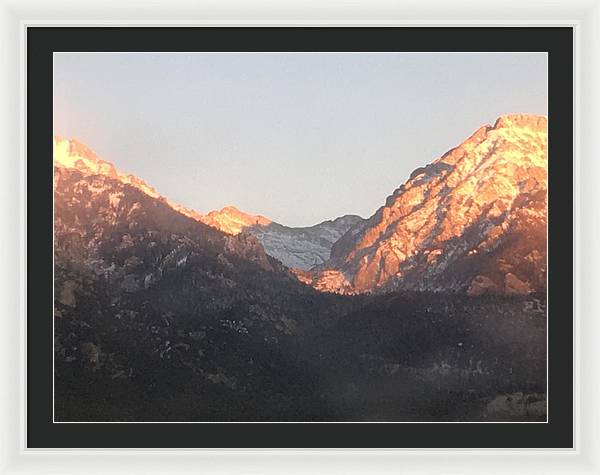 Winter Magic Hour Crestone - Framed Print