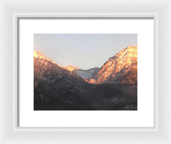 Winter Magic Hour Crestone - Framed Print