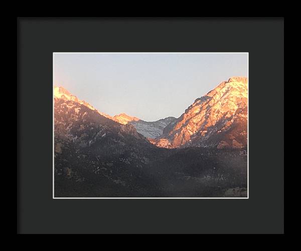 Winter Magic Hour Crestone - Framed Print