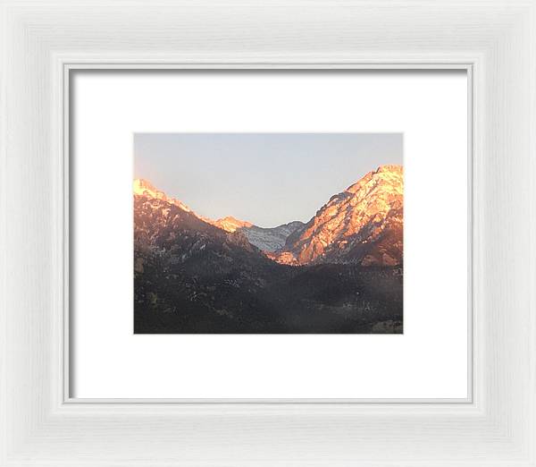 Winter Magic Hour Crestone - Framed Print