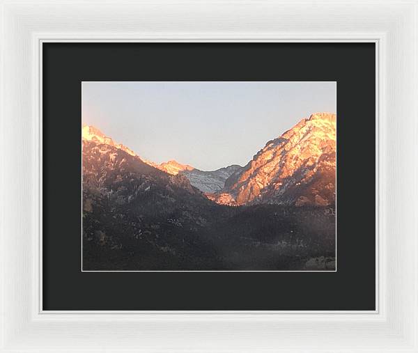 Winter Magic Hour Crestone - Framed Print