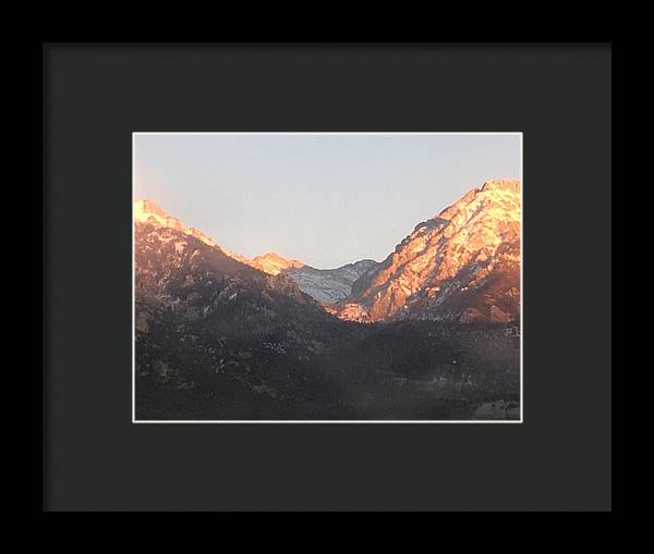 Winter Magic Hour Crestone - Framed Print