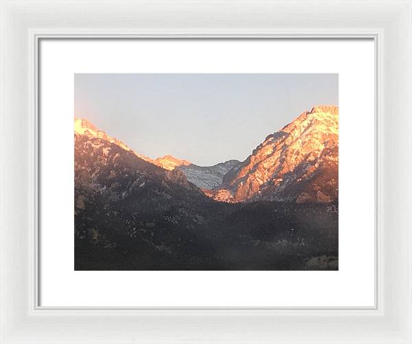 Winter Magic Hour Crestone - Framed Print