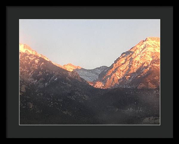 Winter Magic Hour Crestone - Framed Print