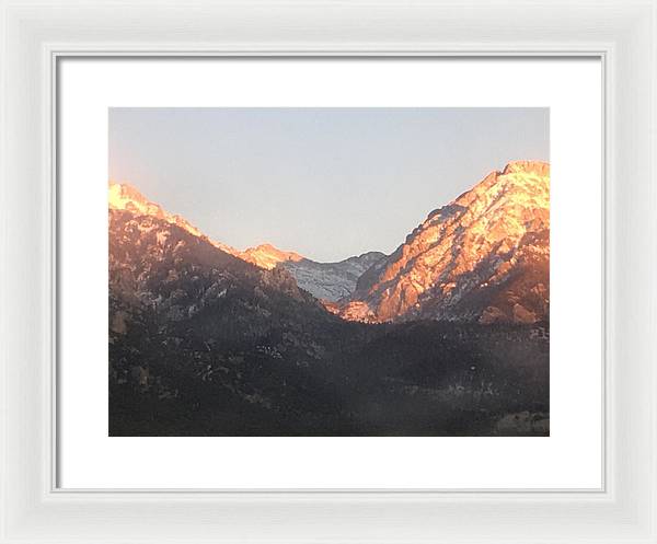 Winter Magic Hour Crestone - Framed Print