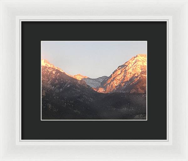 Winter Magic Hour Crestone - Framed Print