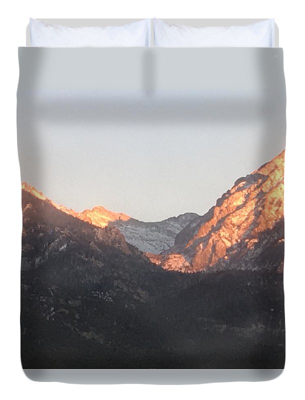 Winter Magic Hour Crestone - Duvet Cover