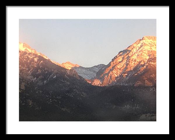 Winter Magic Hour Crestone - Framed Print