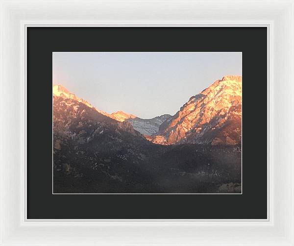 Winter Magic Hour Crestone - Framed Print