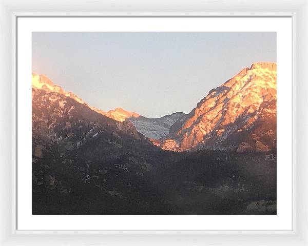 Winter Magic Hour Crestone - Framed Print