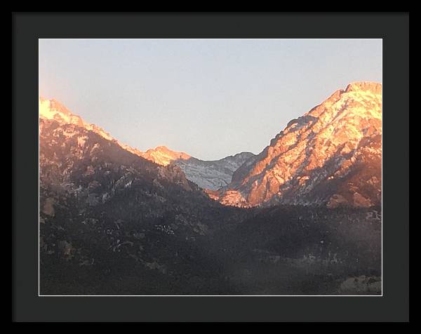 Winter Magic Hour Crestone - Framed Print