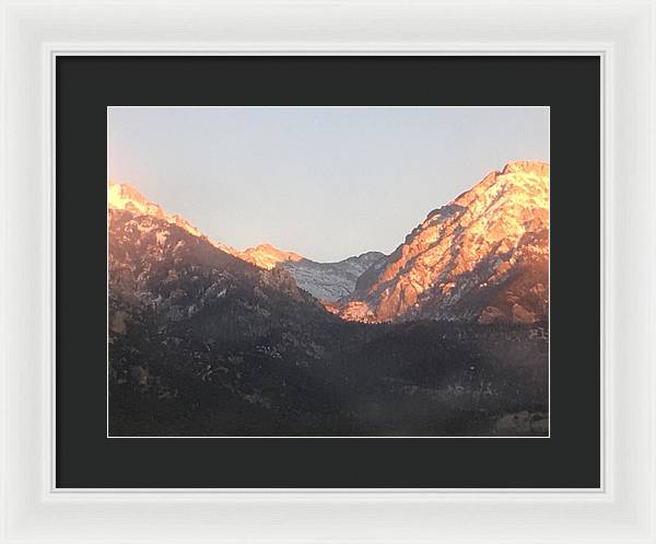 Winter Magic Hour Crestone - Framed Print