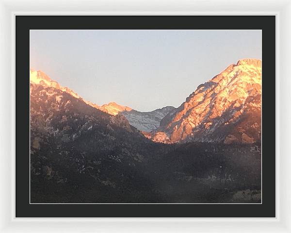 Winter Magic Hour Crestone - Framed Print