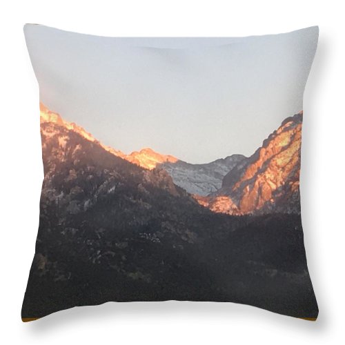 Winter Magic Hour Crestone - Throw Pillow