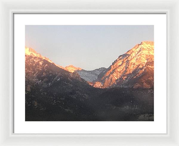 Winter Magic Hour Crestone - Framed Print