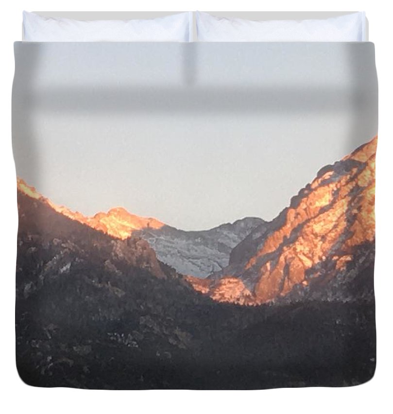 Winter Magic Hour Crestone - Duvet Cover