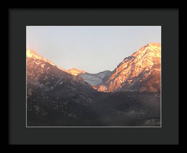 Winter Magic Hour Crestone - Framed Print