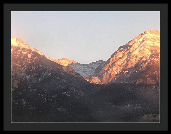 Winter Magic Hour Crestone - Framed Print