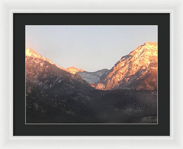 Winter Magic Hour Crestone - Framed Print