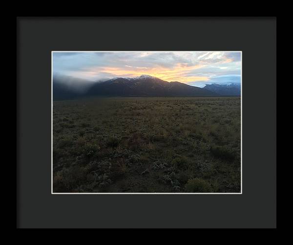 Snowy Morning Mists Crestone - Framed Print