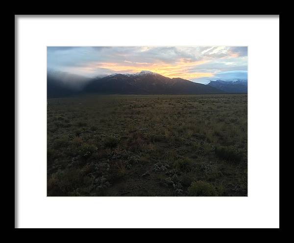 Snowy Morning Mists Crestone - Framed Print