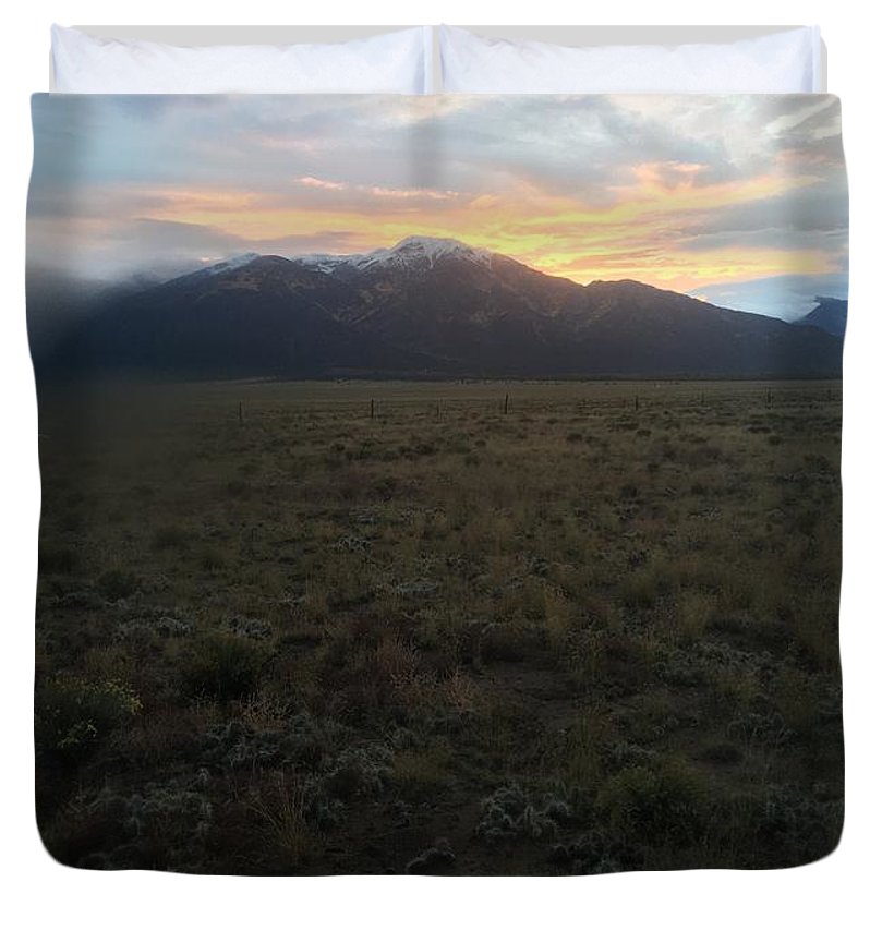 Snowy Morning Mists Crestone - Duvet Cover