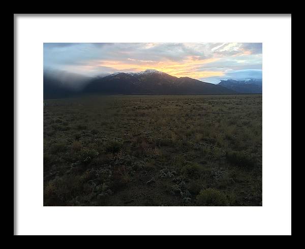 Snowy Morning Mists Crestone - Framed Print