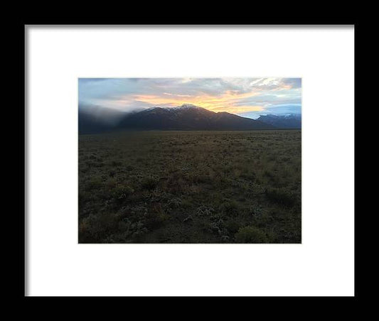 Snowy Morning Mists Crestone - Framed Print