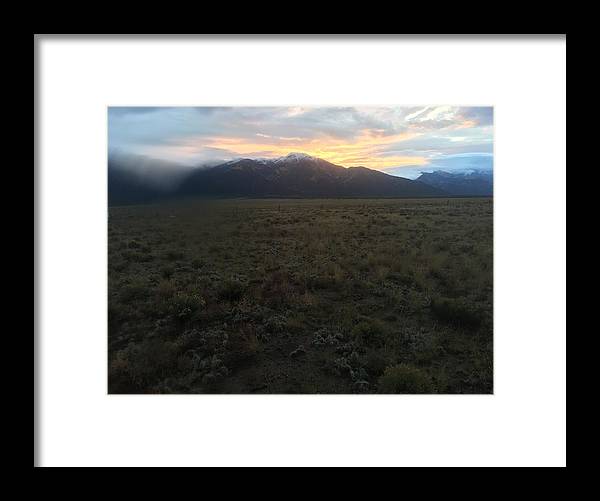 Snowy Morning Mists Crestone - Framed Print